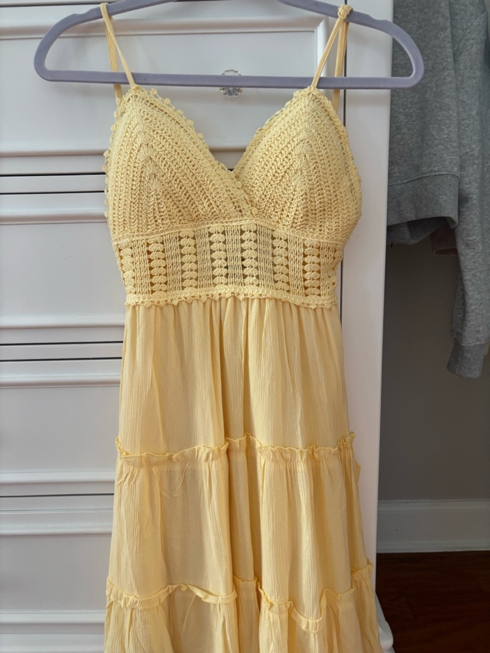 Yellow Crochet-Top Dress - Women's Summer Dress